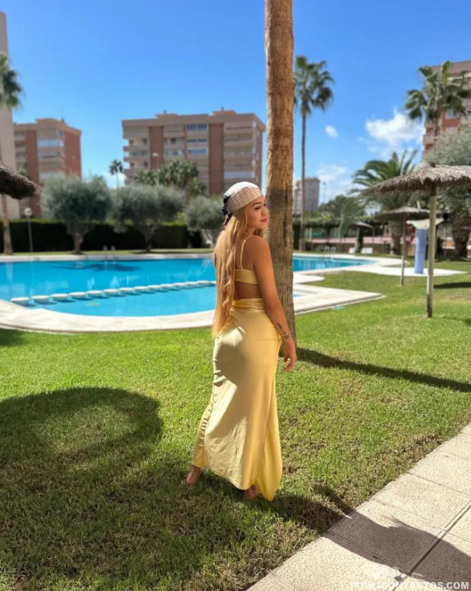 Recién llegada mía rubia